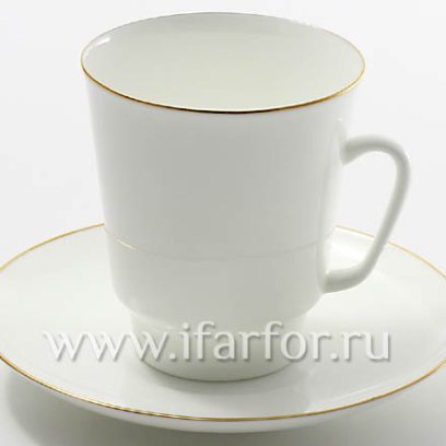 Чашка с блюдцем Золотая лента 1/2 Майская