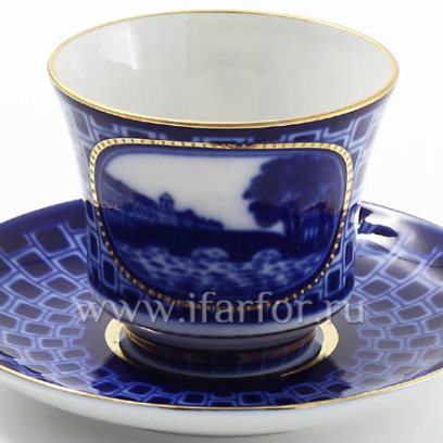 Чашка с блюдцем чайная «Прачечный мостик» 1/2