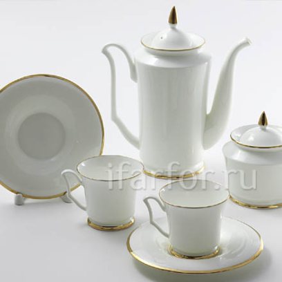 Сервиз кофейный Золотая лента 6/14 Юлия