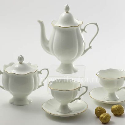 Сервиз кофейная Золотая лента 6/14 Наташа