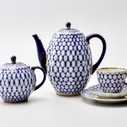 Сервиз кофейный Кобальтовая сетка 6/20 Тюльпан