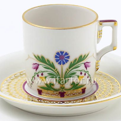 Чашка с блюдцем кофейная Замоскворечье 1/2 Гербовая