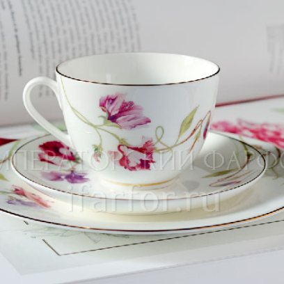 Комплект чайный Цветущий горошек 1/3 Весенняя-2