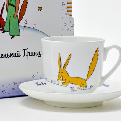 Чашка с блюдцем в подарочной коробке «Маленький Принц и Лис» 1/2