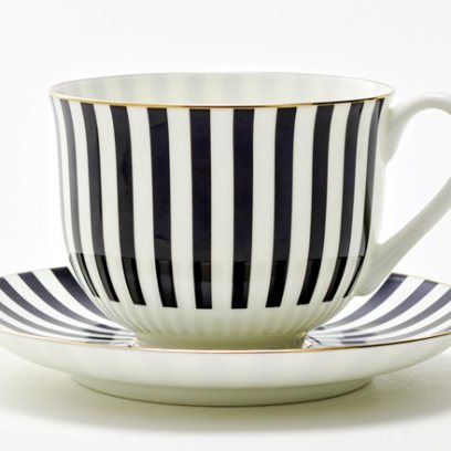 Чашка с блюдцем чайная «Да и нет (черный)» 1/2