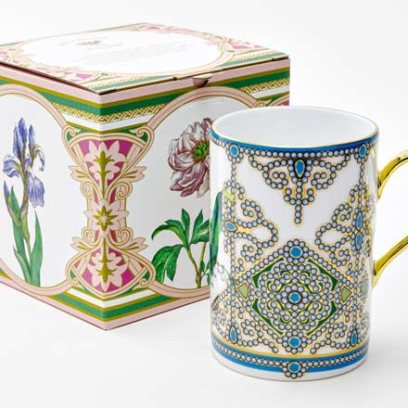 Бокал в подарочной коробке «Цветы и ягоды России. Ландыш майский» Форма: Соло. Твердый фарфор. 400 мл.