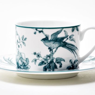 Чашка с блюдцем чайная Monplaisir Green Монплезир зеленый 1/2 Соло