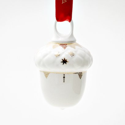 Елочная игрушка в подарочной коробке Желудь Позолоченный