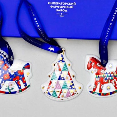 Набор елочных игрушек в подарочной коробке Елки Иголки