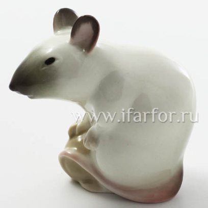 Скульптура Мышь с орехом Сиамская