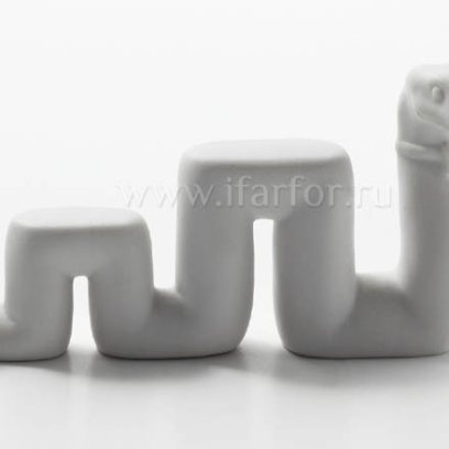 Скульптура Змей Меандр Белый