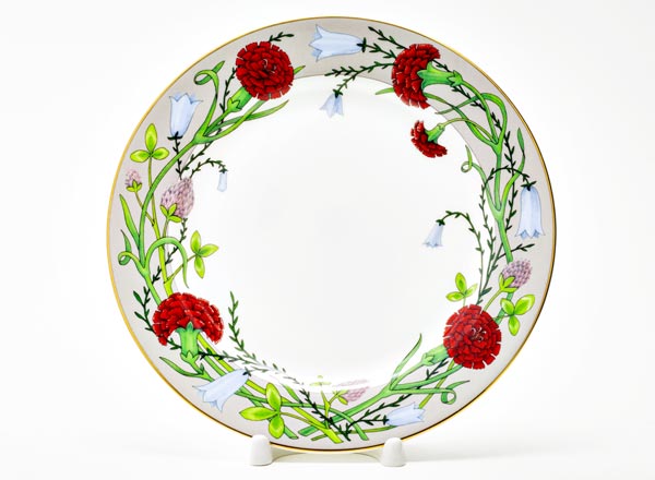 Тарелка плоская Сад Алисы серый