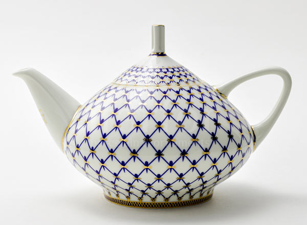 Teapot brewing Cobalt net Domed