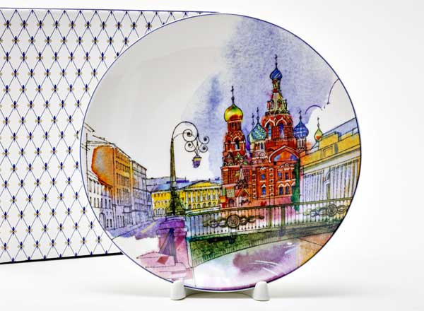 Тарелка декоративная Санкт-Петербург. Итальянский мост