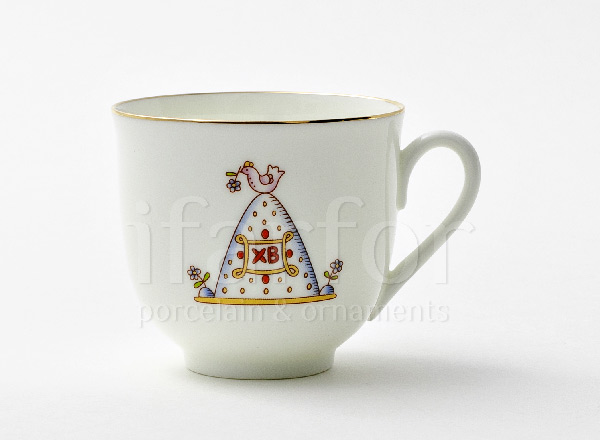 Чашка с блюдцем Пасха и Кулич Ландыш