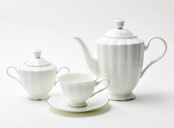 Сервиз чайный Платиновая лента 6/14 Нега