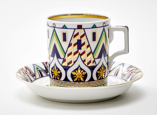 Чашка с блюдцем чайная Великая Русь Гербовая