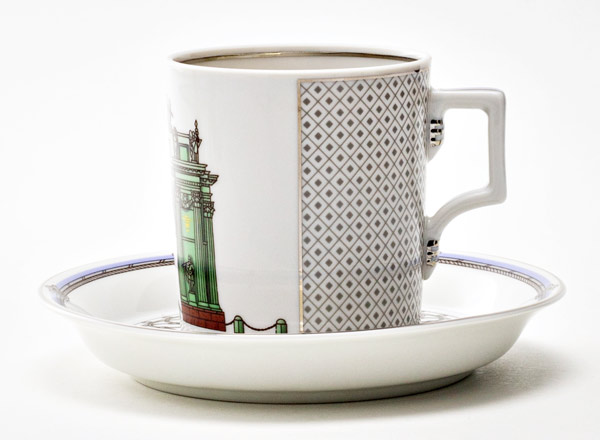 Чашка с блюдцем чайная Серебряный город 2 Гербовая