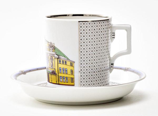 Чашка с блюдцем чайная Серебряный город 4 Гербовая