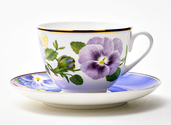Чашка с блюдцем чайная Виола 2 Весенняя-2