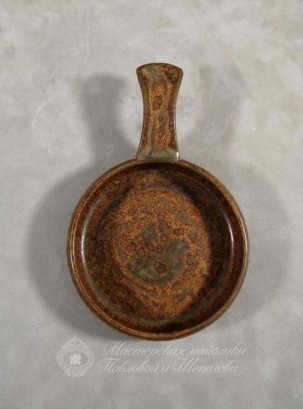 Соусник с ручкой Розовый мрамор 95 x 25 мм.