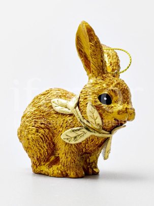 Елочная игрушка Кролик 85 мм.