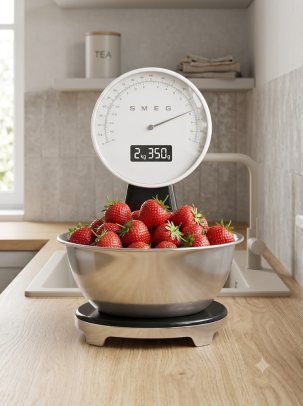 Кухонные весы SMEG KSF01BLWW, цвет черный глянцевый