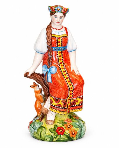 Скульптура «Лето Купава» Майолика. 90 x 202 мм.