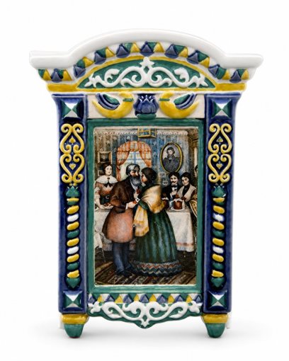 Наличник «Светлая пасха» Майолика. 200 x 200 мм.