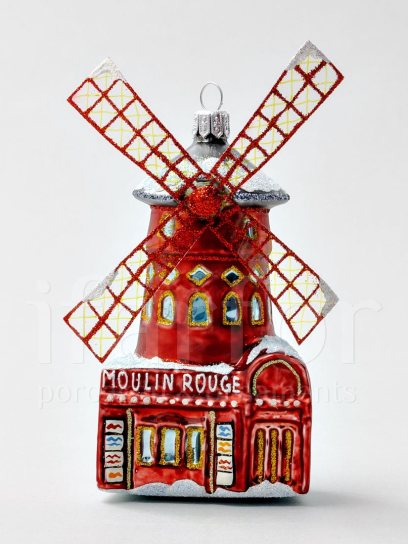Елочная игрушка «Moulin Rouge» Стекло. 60 x 115 мм.