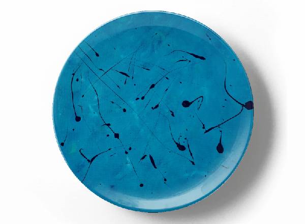 Декоративная тарелка Грег Ван Дайк Синяя композиция 1