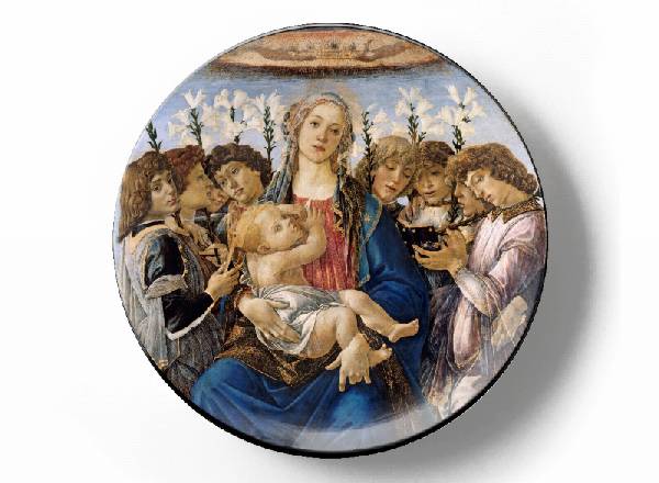 Decorative plate Sandro Botticelli Мадонна с младенцем и восемью ангелами