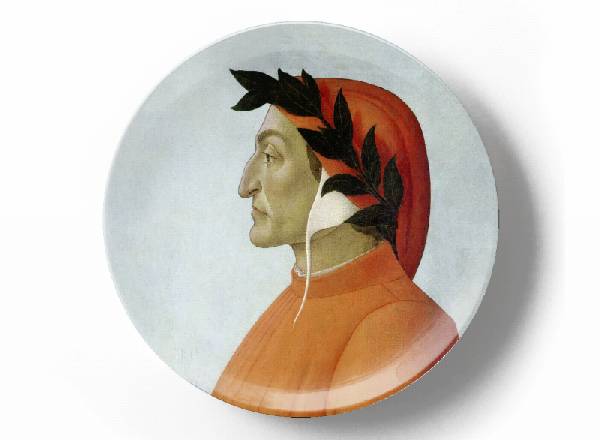 Decorative plate Sandro Botticelli Портрет Данте