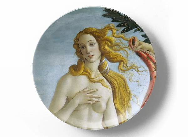 Decorative plate Sandro Botticelli Рождение Венеры Фрагмент
