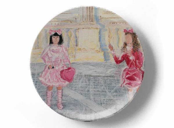 Декоративная тарелка Грег Ван Дайк Возле Лувра