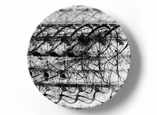 Decorative plate Greg Van Dyke Composition Number 9