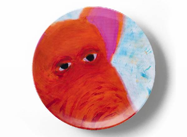 Decorative plate Greg Van Dyke Sad carrot with ears