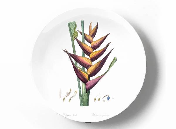 Decorative plate Pierre-Joseph Redouté Heliconia Flower