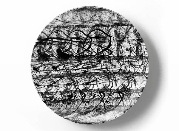 Decorative plate Greg Van Dyke Composition Number 2