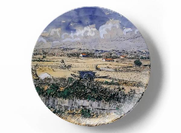 Декоративная тарелка Винсент Ван Гог Дома в Провансе