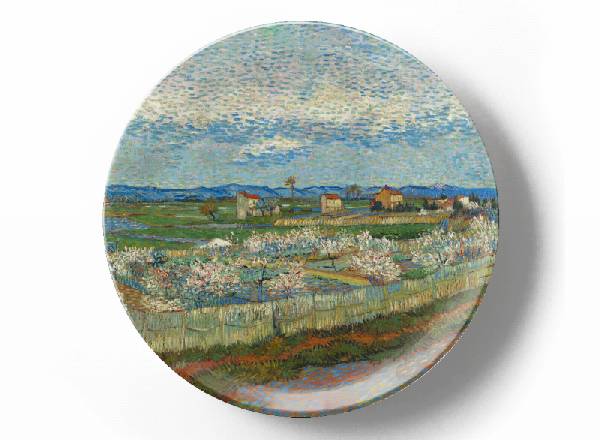 Decorative plate Vincent Van Gogh Peach Trees in Blossom