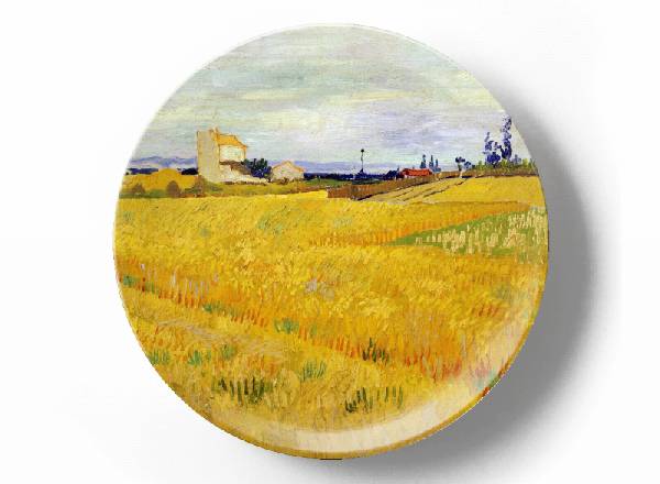 Декоративная тарелка Винсент Ван Гог Пшеничное поле со снопами 2