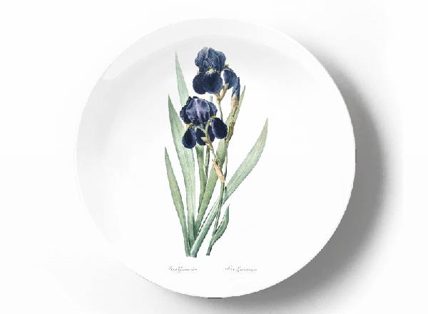 Decorative plate Pierre-Joseph Redouté Iris