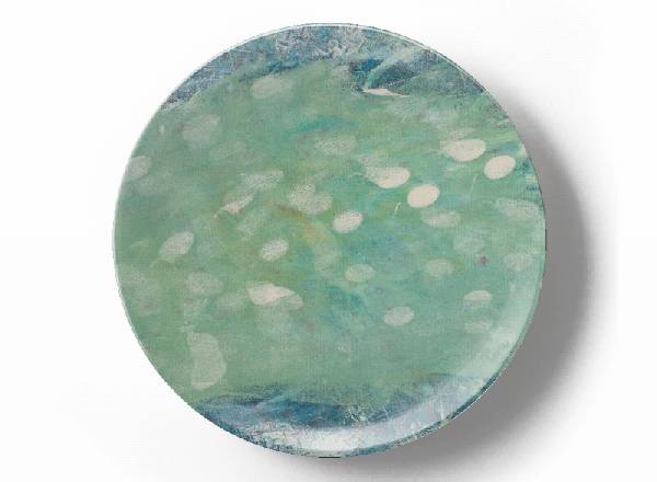 Decorative plate Greg Van Dyke Green composition 4