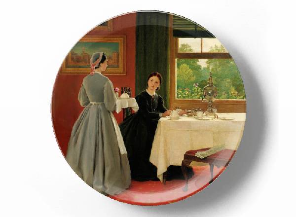 Decorative plate George Dunlop Leslie Afternoon tea
