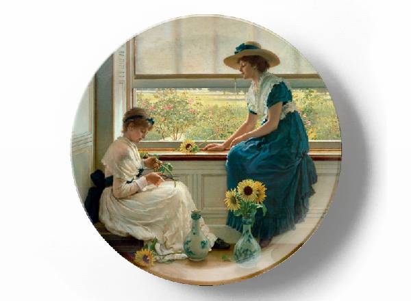 Decorative plate George Dunlop Leslie Flowers suns and moons