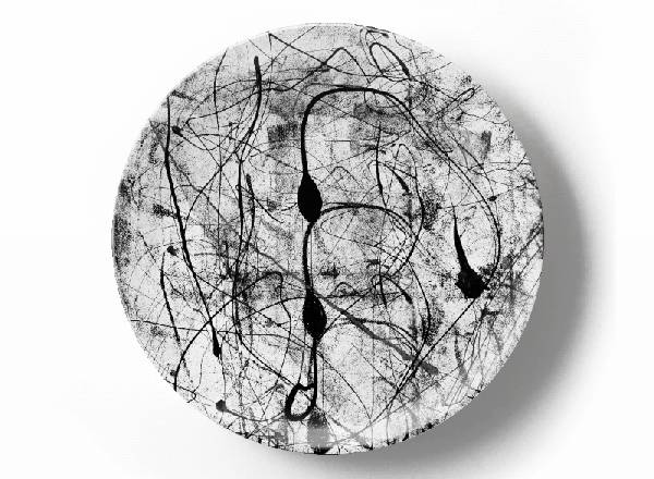 Decorative plate Greg Van Dyke Composition Number 4