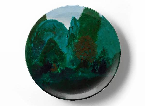 Decorative plate Greg Van Dyke Alik got lost in the taiga
