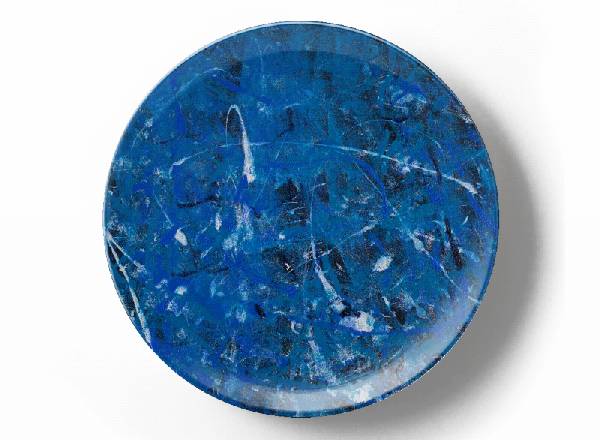 Decorative plate Greg Van Dyke Blue composition 7