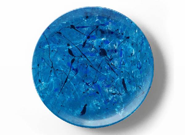 Decorative plate Greg Van Dyke Blue composition 10